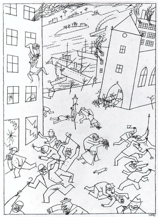 Riot Of The Insane — George Grosz