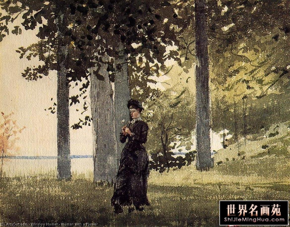 Woman With A Flower — Winslow Homer