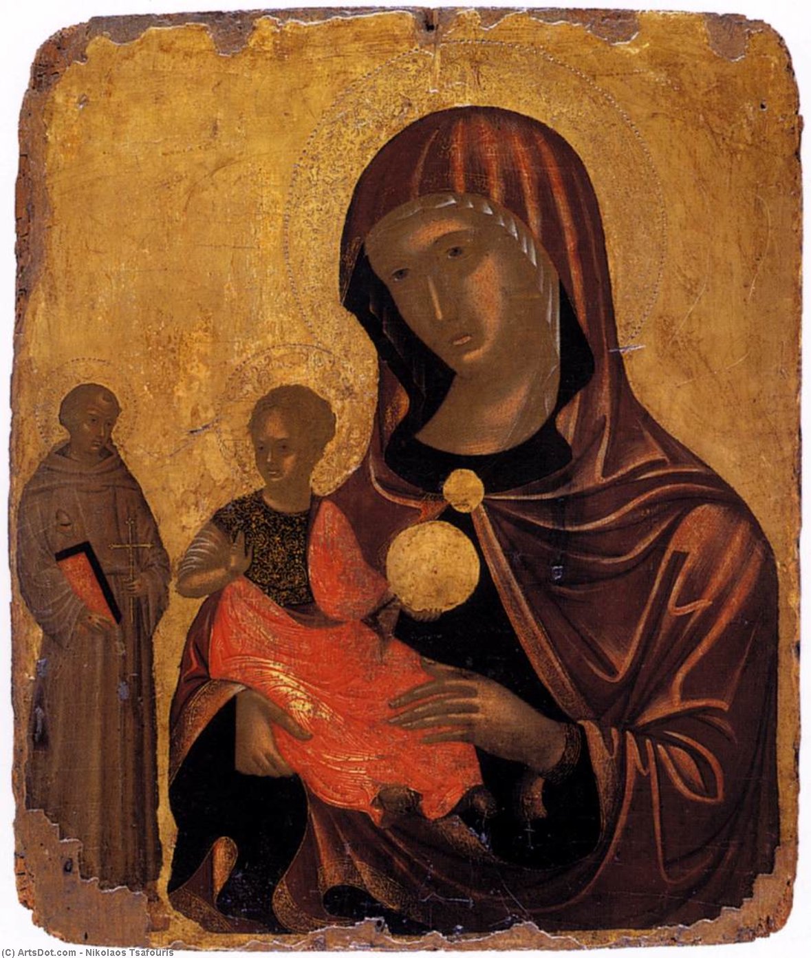 The Virgin And St Francis Of Assisi — Nikolaos Tsafouris