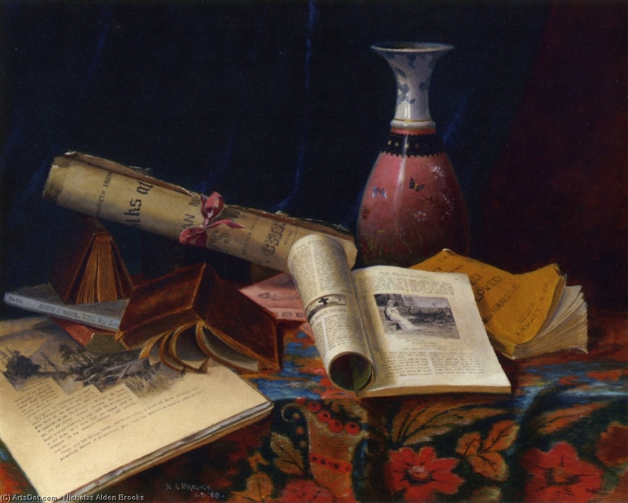 Still Life With Vase And Books — Nicholas Alden Brooks