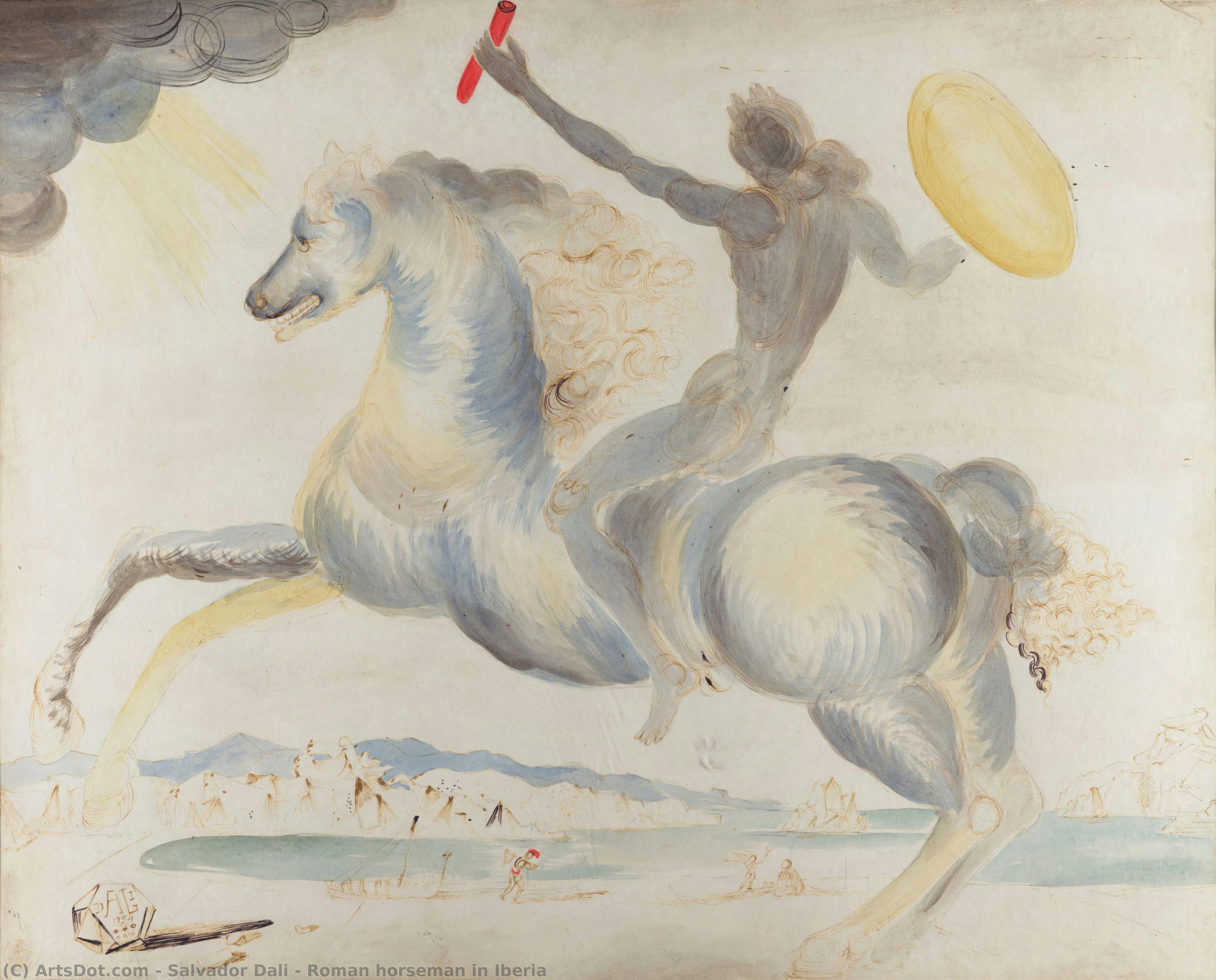 Roman Horseman In Iberia — Salvador Dalí