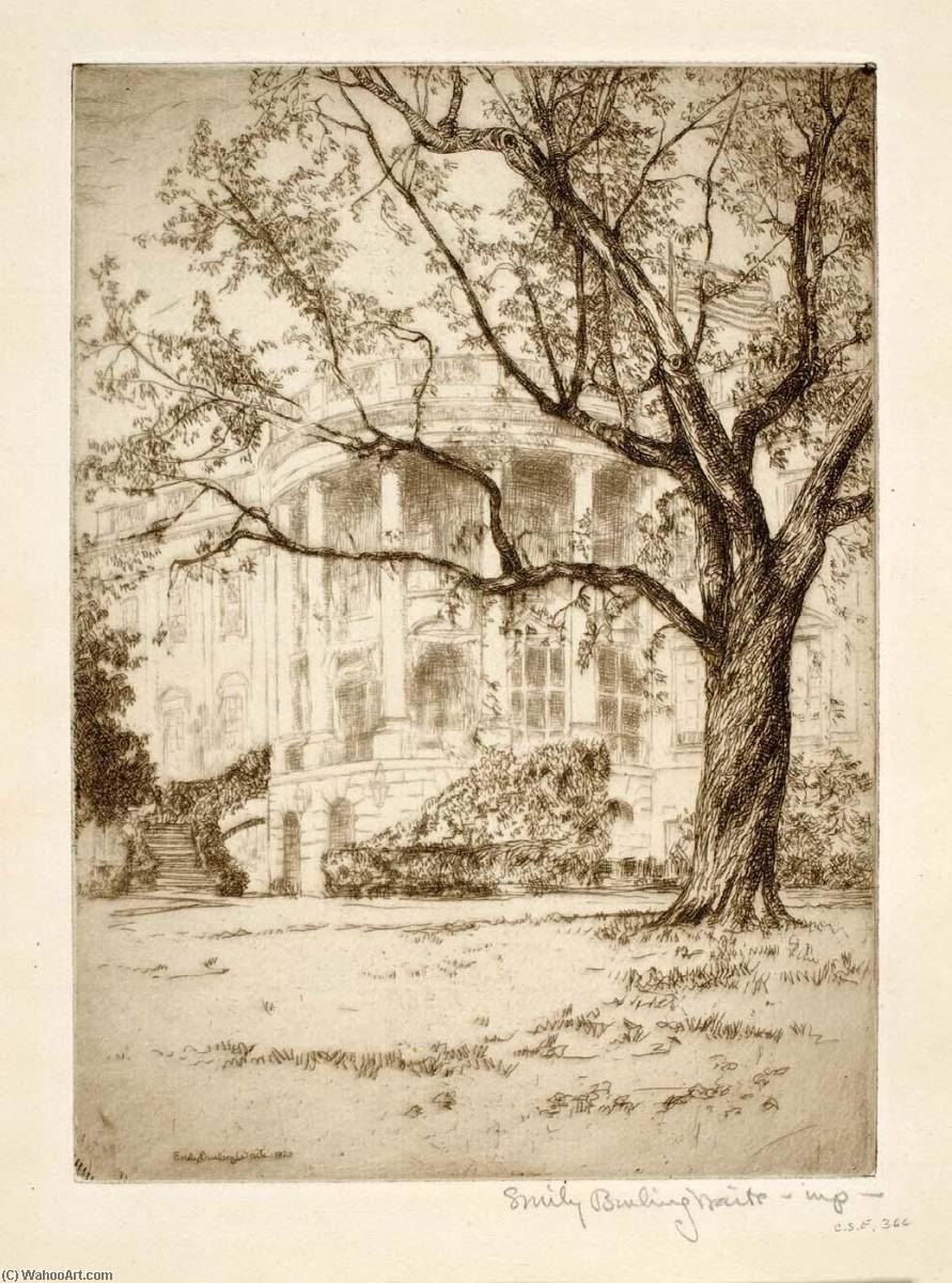 White House From South Gardens — Emily Burling Waite