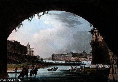 Panorama Of The River Seine Seen From Beneath — John Claude Nattes