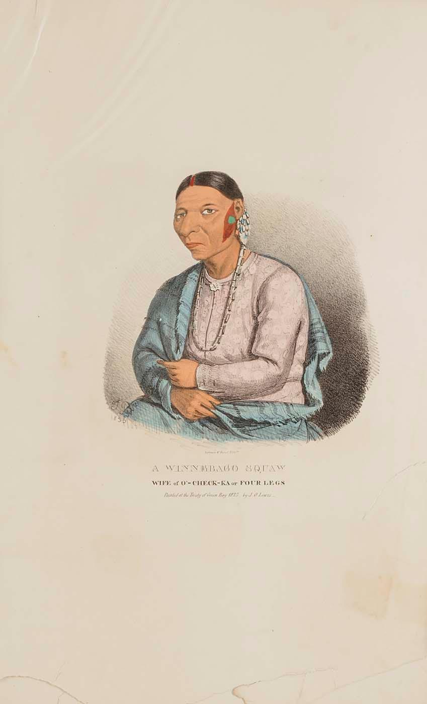 A Winnebago Squaw Wife Of O' Check Ka Or Four Legs, From The Aboriginal Portfolio — James Otto Lewis