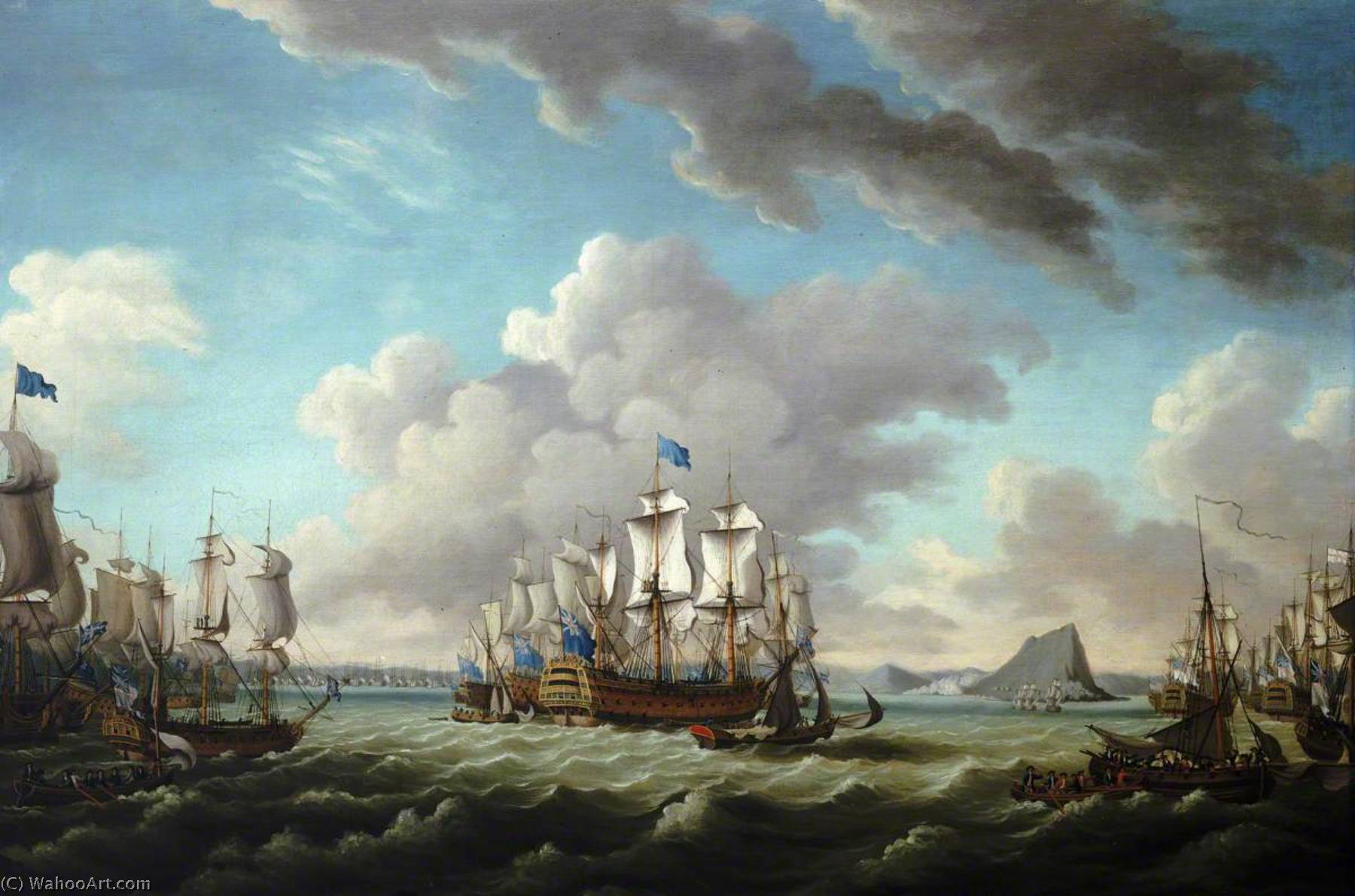 Relief Of Gibraltar By Earl Howe, 11 October 1782 — Richard Paton