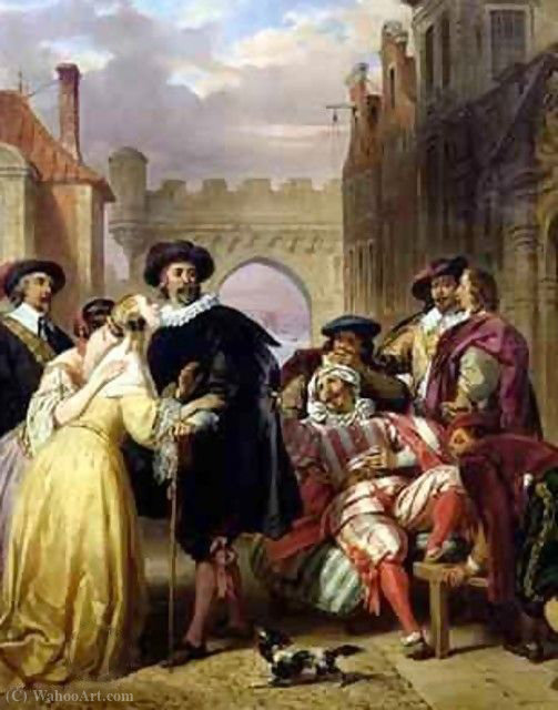 The Final Scene Of Les Fourberies De Scapin By Moliere — Eugene Francois Marie Joseph Deveria