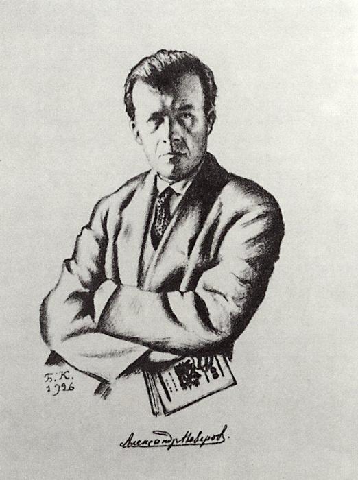 Portrait Of A.s. Neverov — Boris Mikhailovich Kustodiev