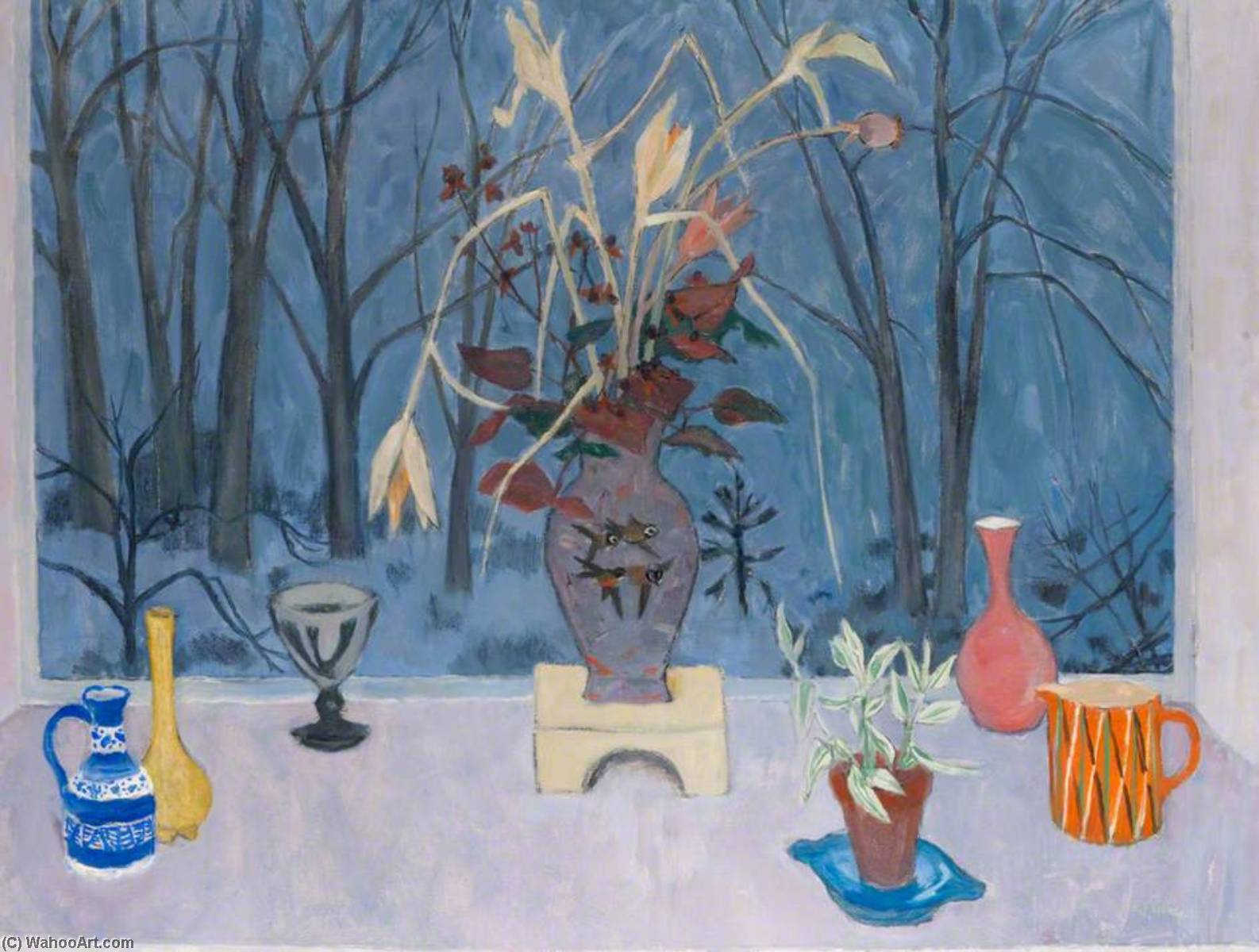 Lit Window, Early Dusk — Sir William George Gillies