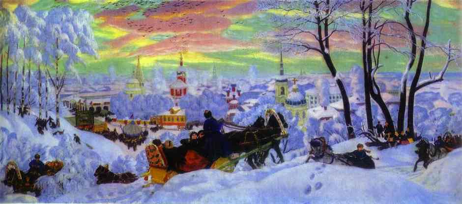 Pancake Tuesday (maslenitsa) 1 — Boris Mikhailovich Kustodiev