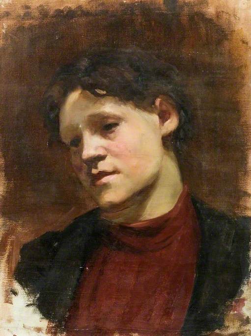 Study Of A Girl In Red Jumper (bushey Museum) — Kate Ethel Cowderoy