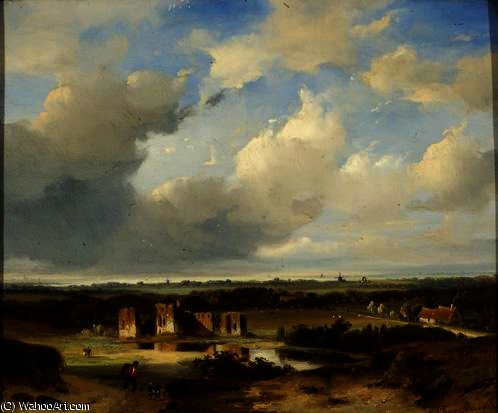 The Ruins Of Brederode In The Kennemerland From Het Kopje In Bloemendaal — Nicolaas Johannes Roosenboom