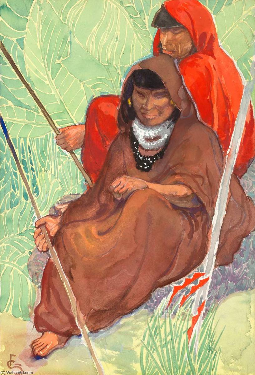 Women In Regional Costume, Chuncos Indians, Peru — Carl Folke Sahlin