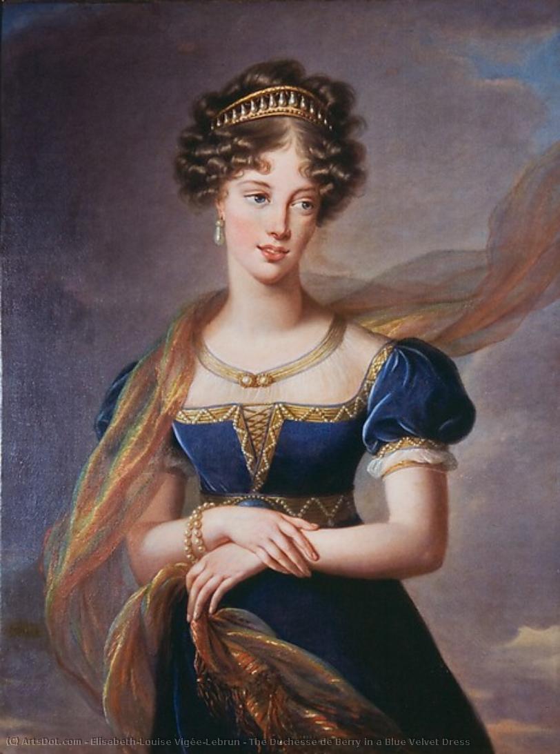 The Duchesse De Berry In A Blue Velvet Dress — Elisabeth-louise Vigée-lebrun
