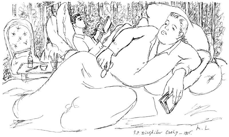 Serge Diaghilev In Ouchy — Mikhail Fiodorovich Larionov