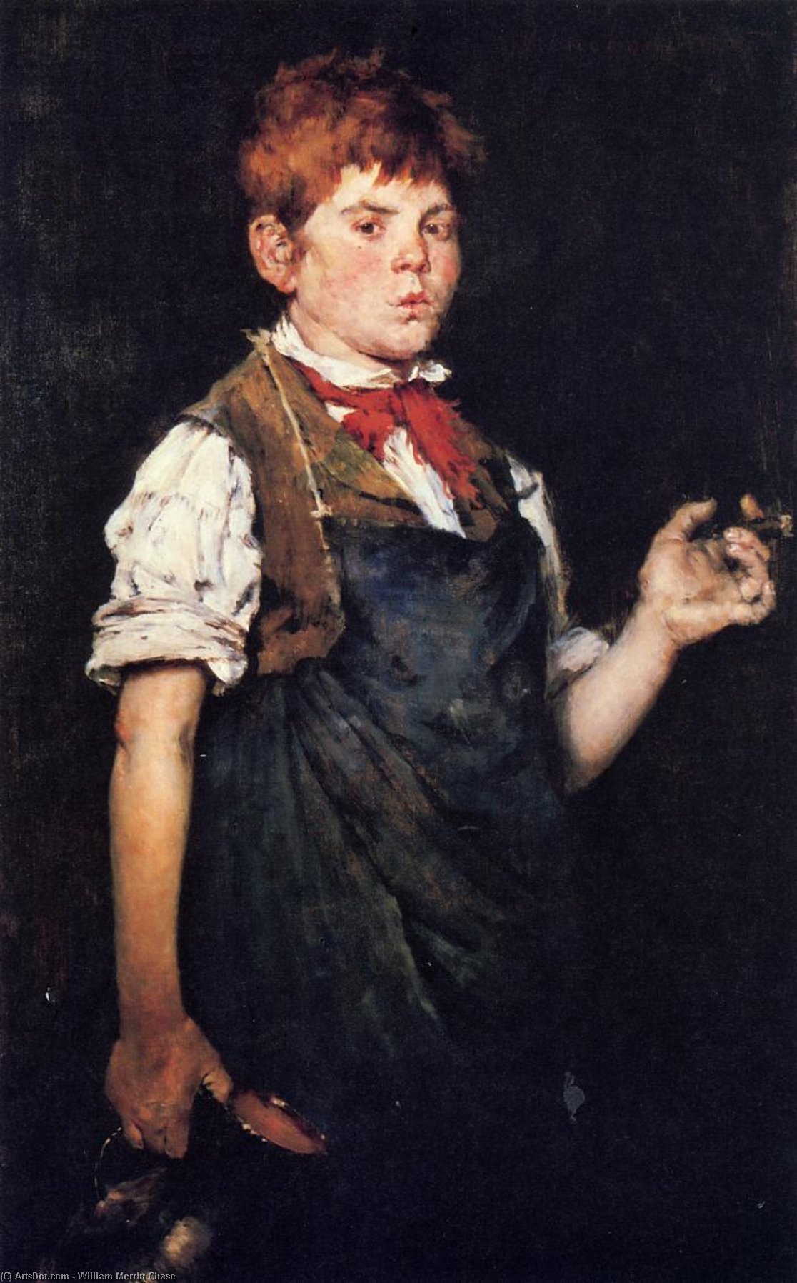 The Apprentice, Aka Boy Smoking — ウィリアム・メリット・チェイス