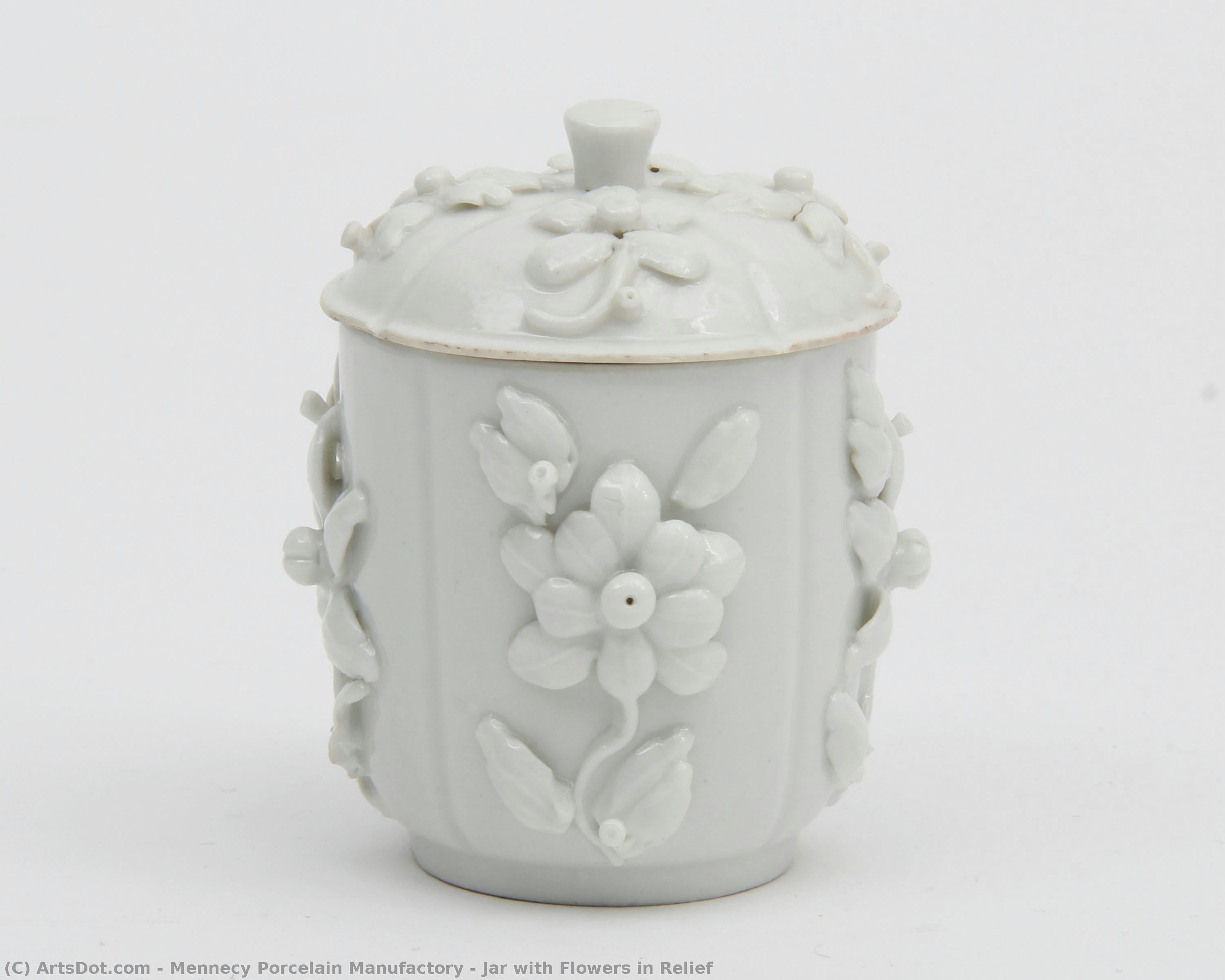 Jar With Flowers In Relief — Mennecy Porcelain Manufactory
