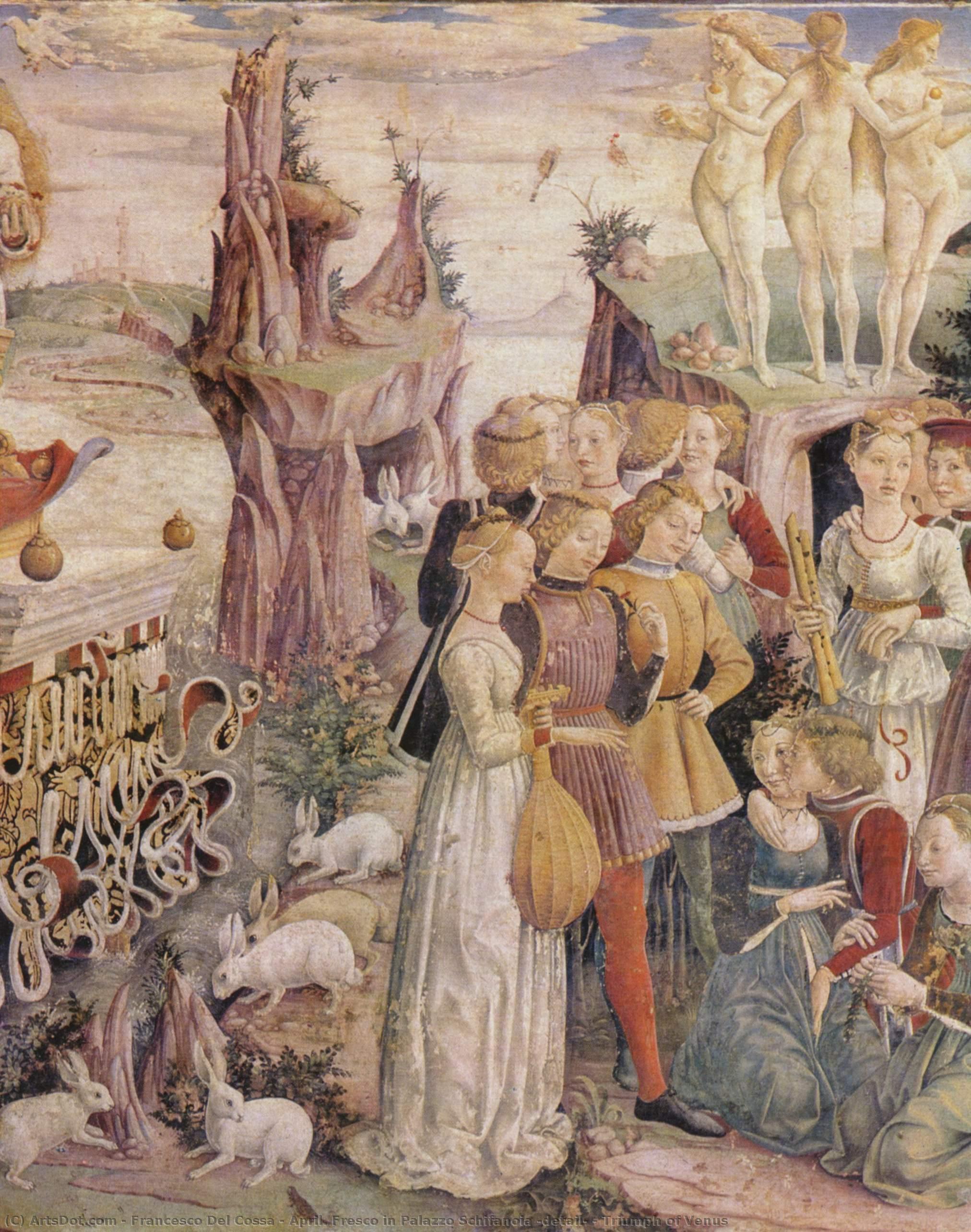 April. Fresco In Palazzo Schifanoia (detail) - Triumph Of Venus — Francesco Del Cossa