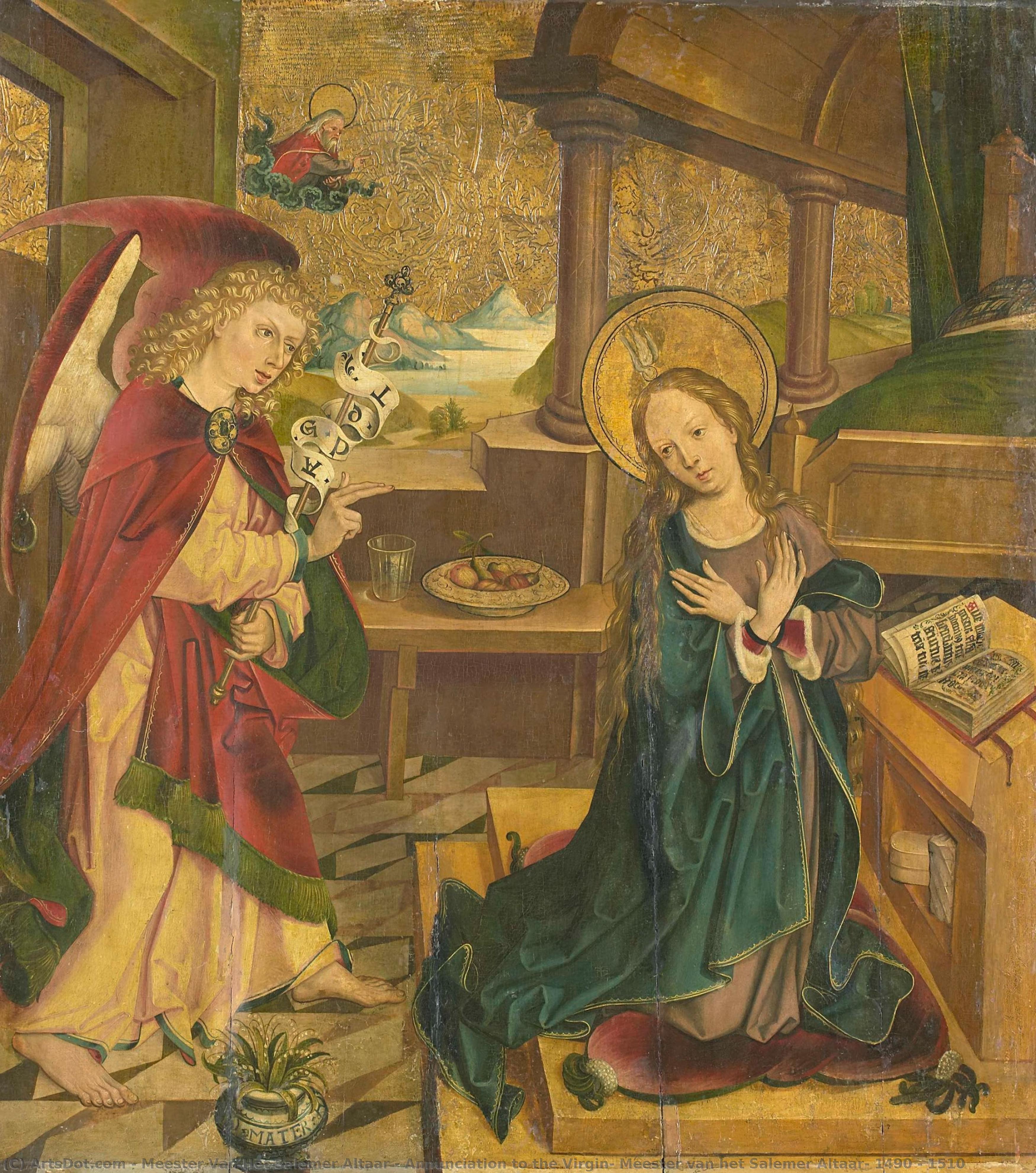 Annunciation To The Virgin, Meester Van Het Salemer Altaar, 1490 - 1510 — Meester Van Het Salemer Altaar