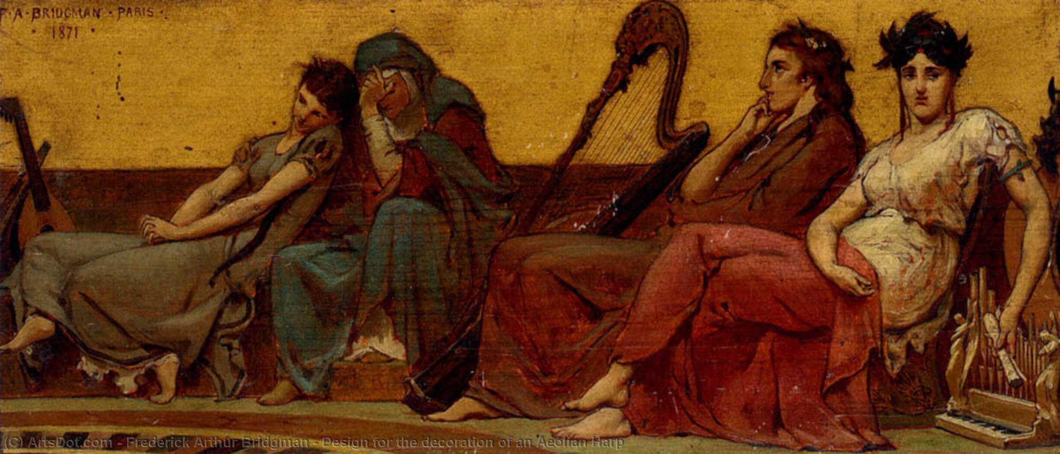 Design For The Decoration Of An Aeolian Harp — Frederick Arthur Bridgman