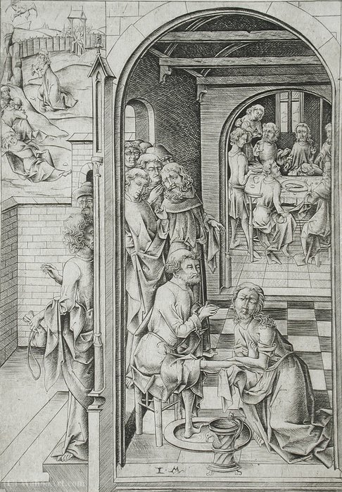 Christ Washing The Feet Of The Apostles — Israhel Van The Younger Meckenem