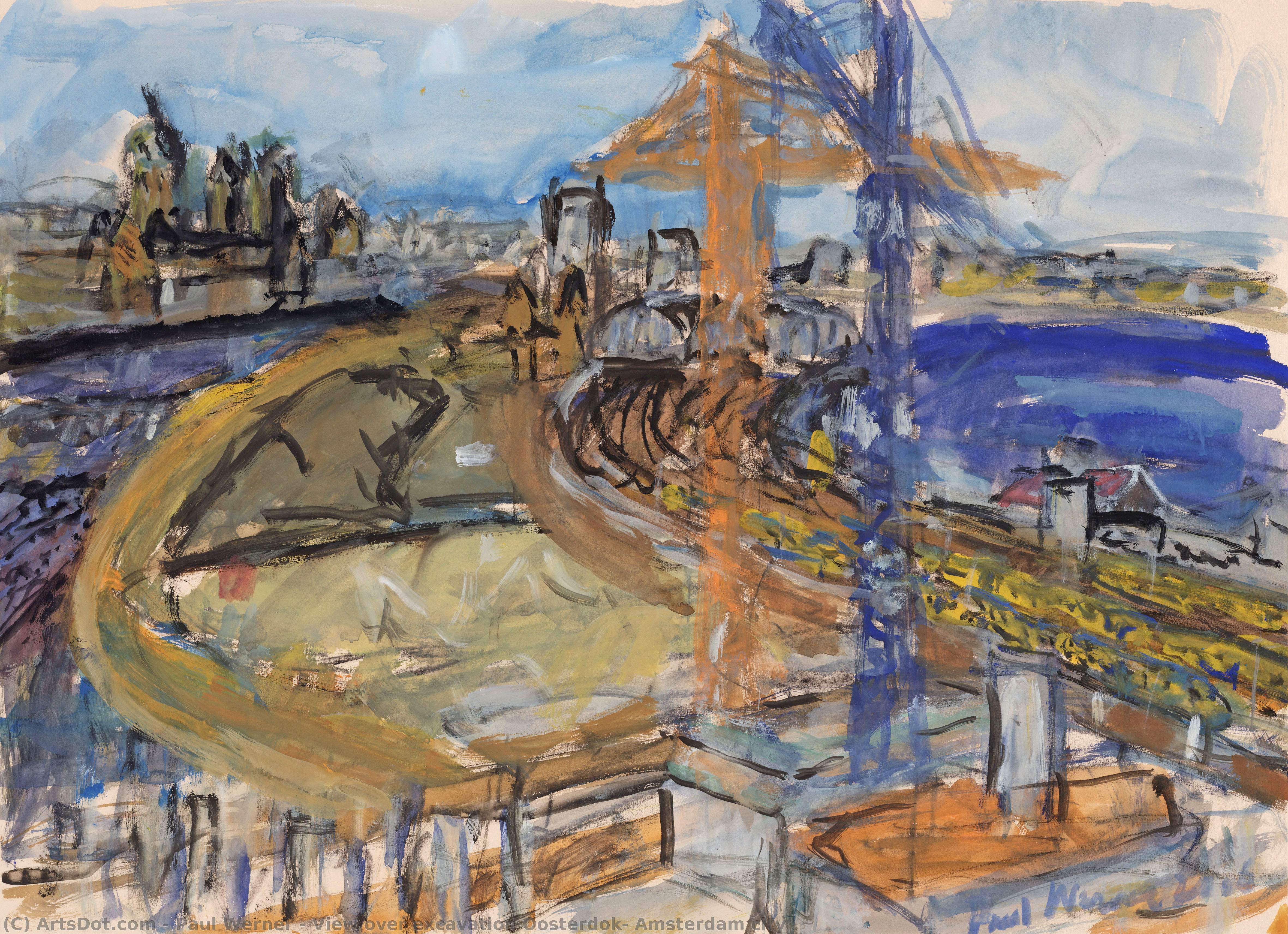 View Over Excavation Oosterdok, Amsterdam City — Paul Werner