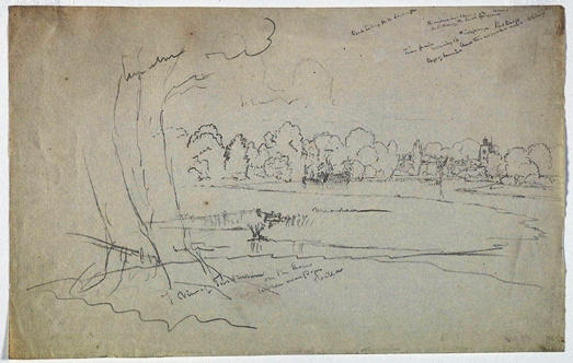 View Of Twickenham On The Thames Taken Near Pope's Villa, England — Thomas Cole