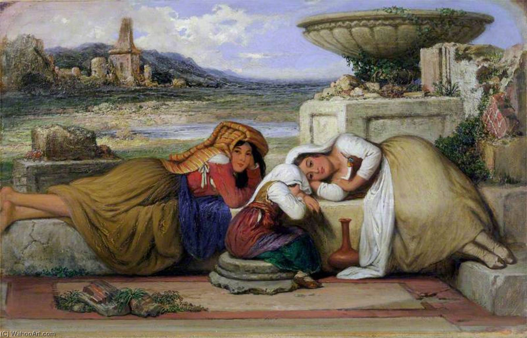 Mendicants Of The Roman Campagna — Edward Villiers Rippingille