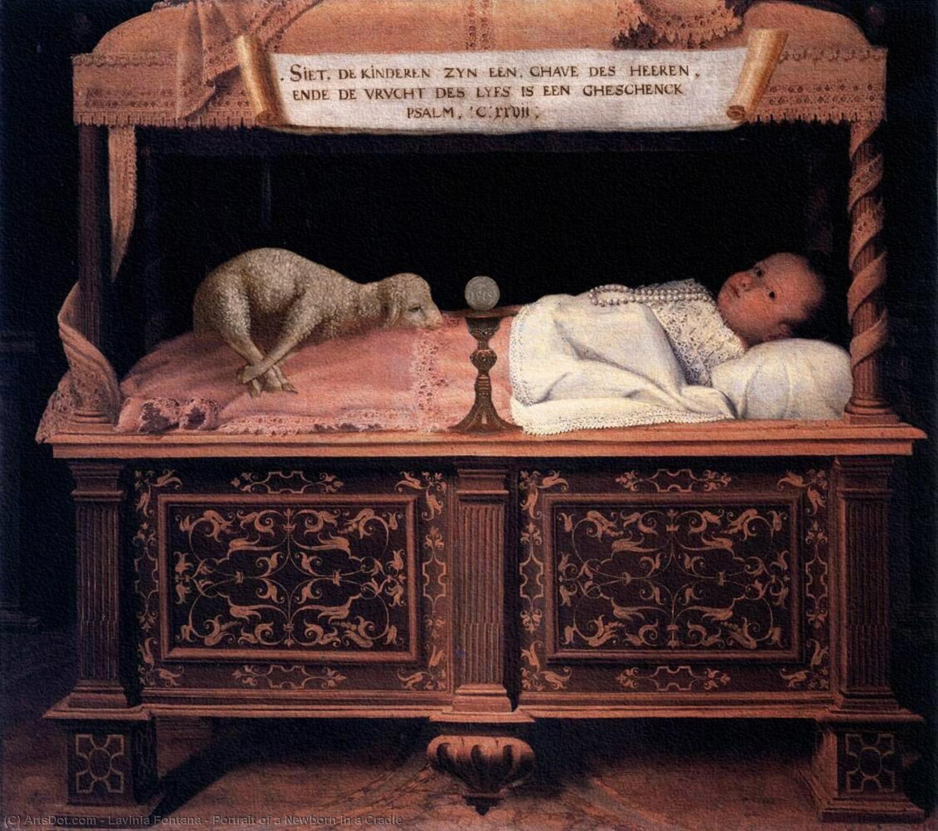 Portrait Of A Newborn In A Cradle — Lavinia Fontana