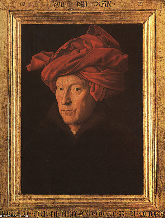 Ein Mann Mit Tuberkel (möglicherweise Ein Selbstporträt) — Jan Van Eyck