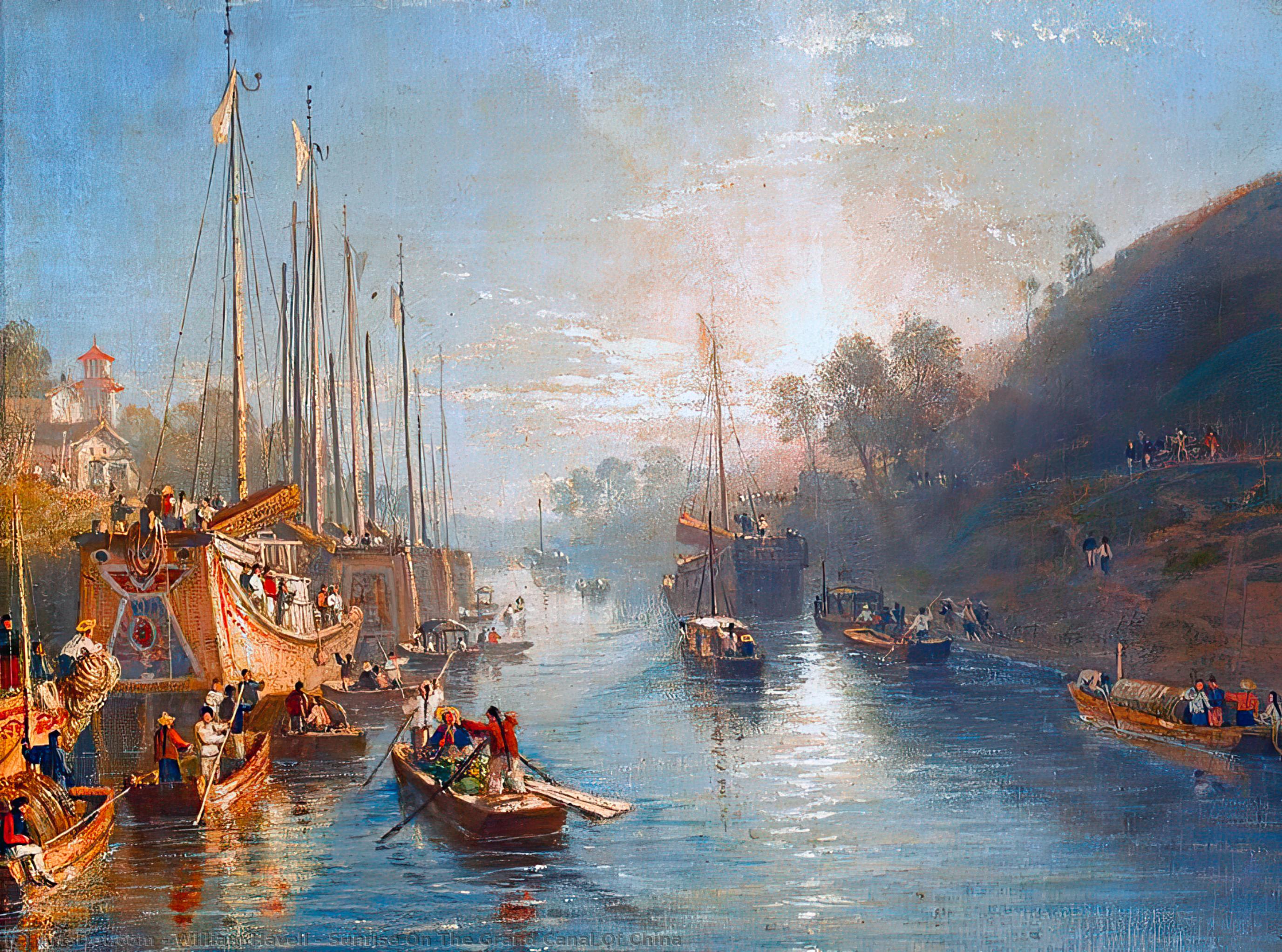 Sunrise On The Grand Canal Of China — William Havell