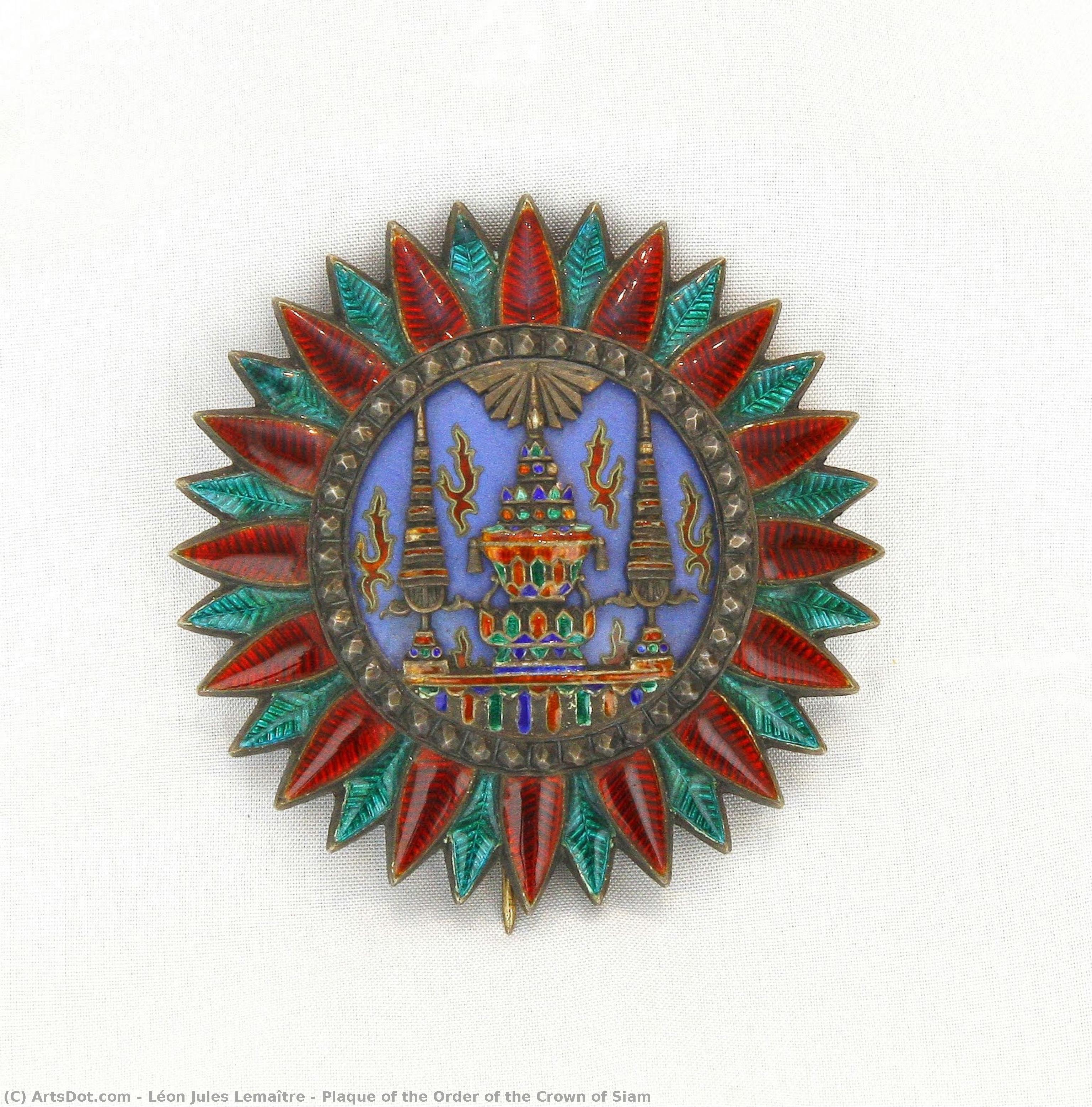 Plaque Of The Order Of The Crown Of Siam — Léon Jules Lemaître
