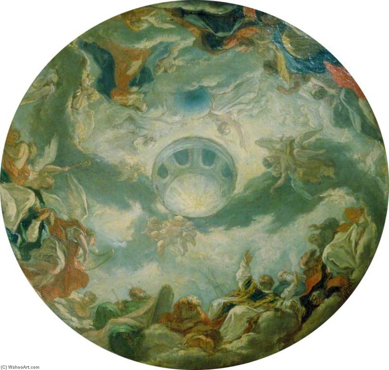 The Adoration Of The Trinity (design For The Decoration Of A Dome) — Giovanni Antonio Pellegrini