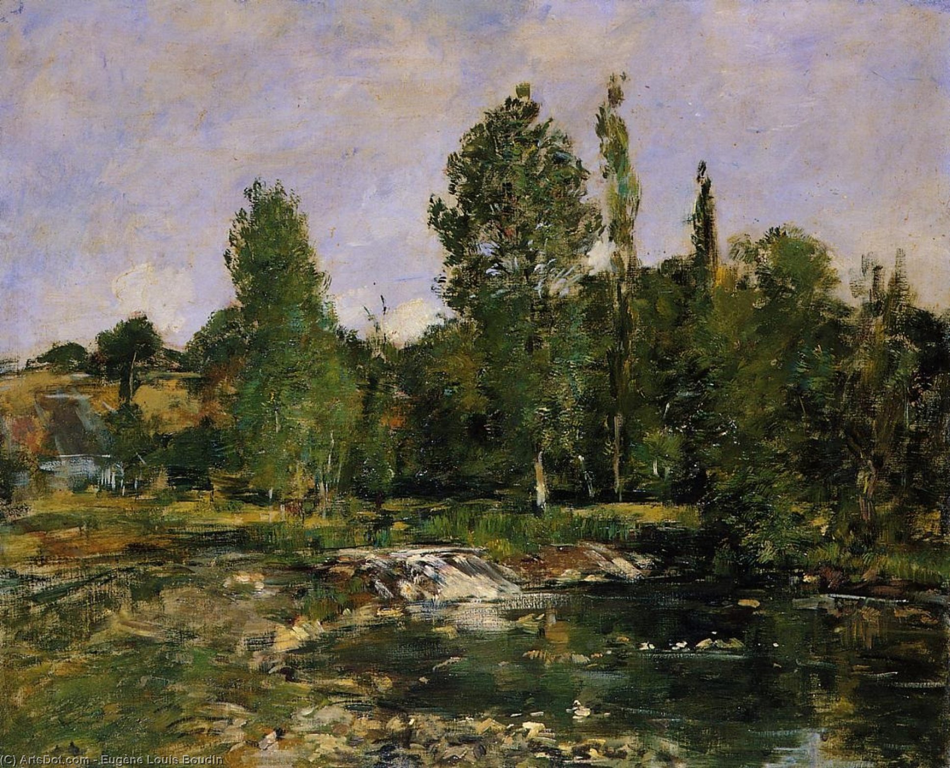 Saint-cenery, A Pond — Eugène Louis Boudin