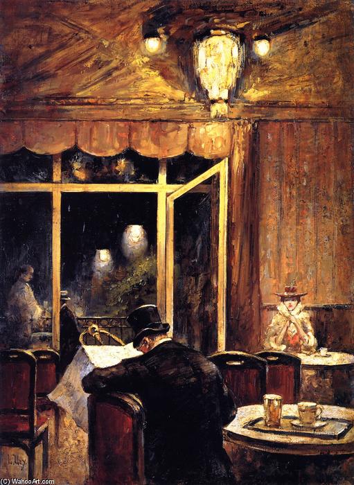 Evening At Café Bauer — Lesser Ury