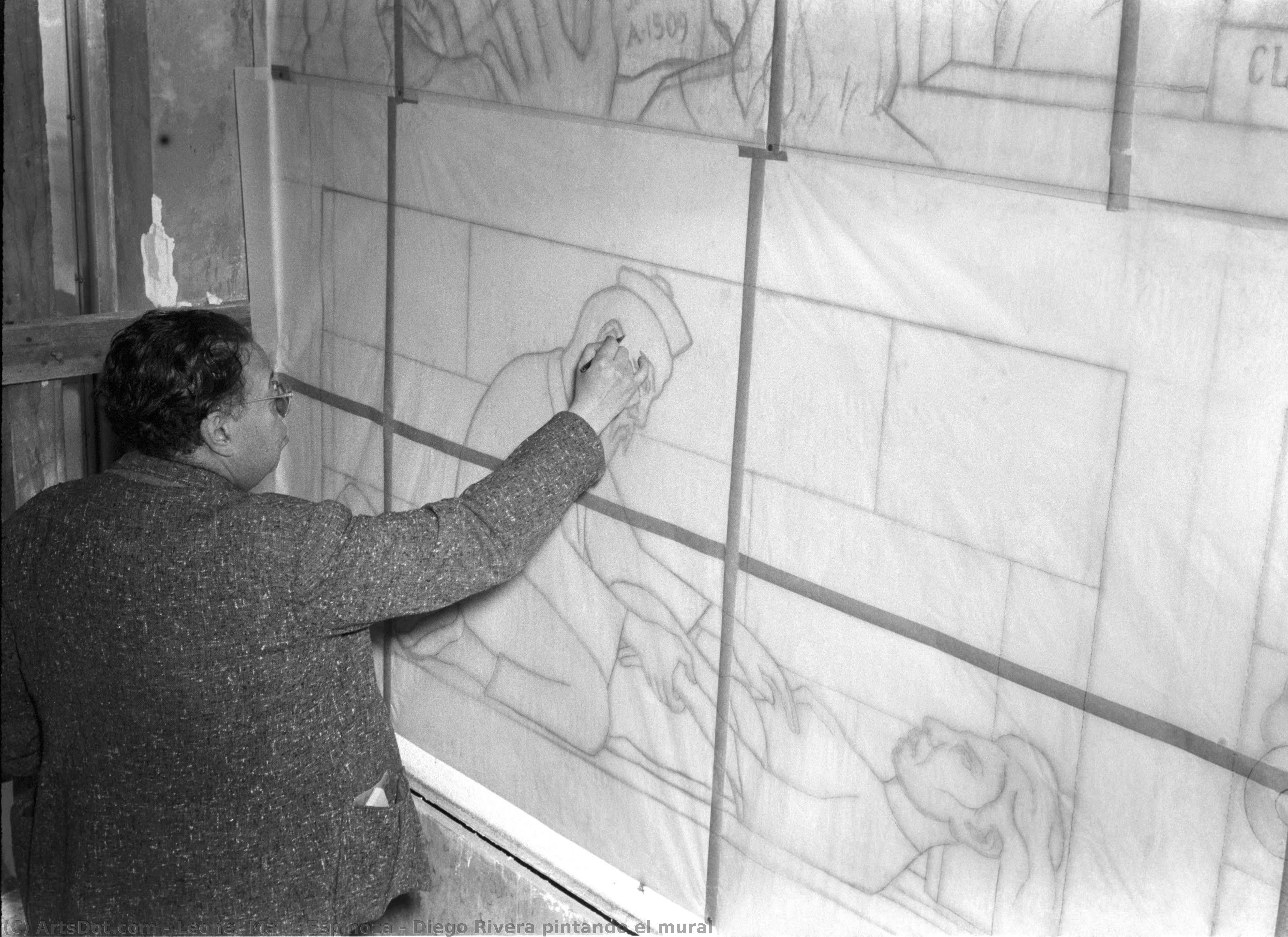 Diego Rivera Pintando El Mural — Leonet Matiz Espinoza