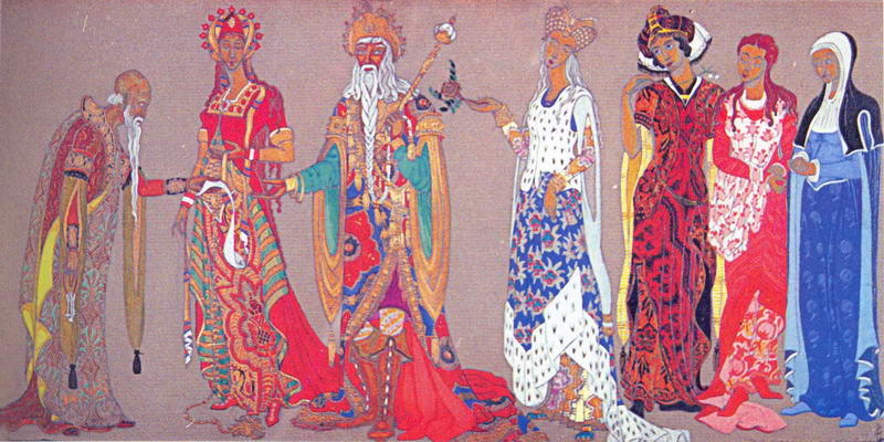 Sketches Of Costumes For ''princess Maleine'' — Nicholas Roerich