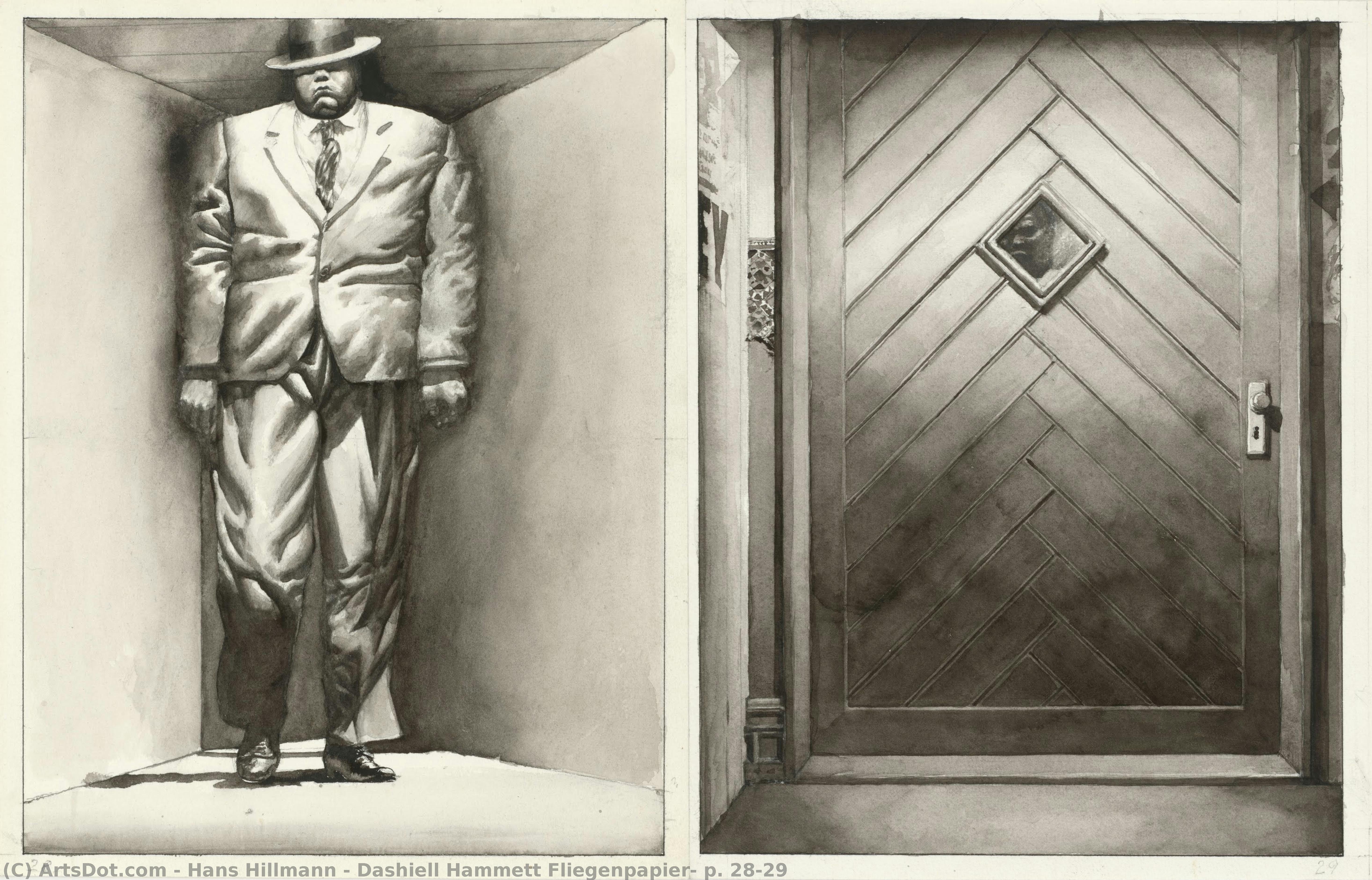 Dashiell Hammett Fliegenpapier, P. 28-29 — Hans Hillmann