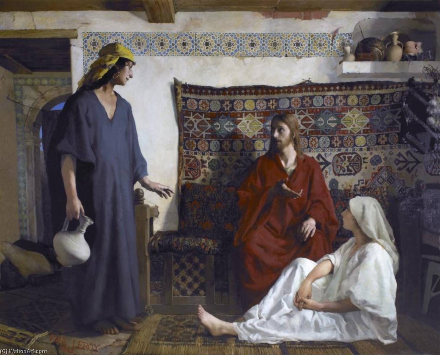 Jésus Chez Marthe Et Marie — Paul Alexandre Alfred Leroy