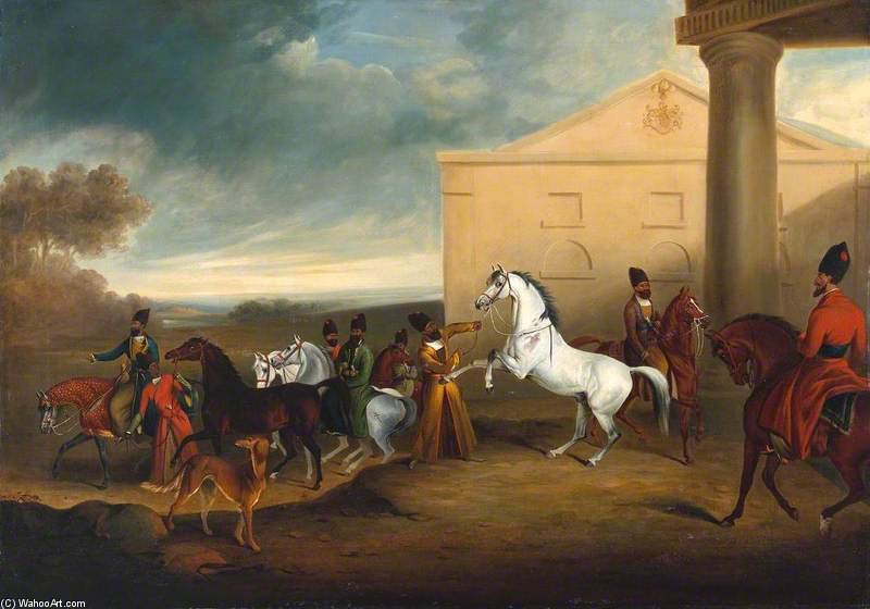 A Representation Of The Persians In The Costume Of Their Country, Attending At Carlton Palace — Henry Bernard Chalon