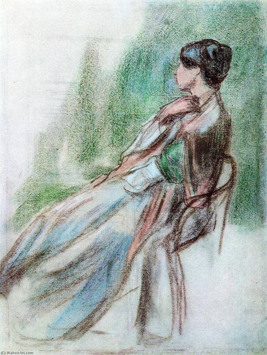 Lady Seated In An Armchair — Viktor Elpidiforovich Borisov Musatov