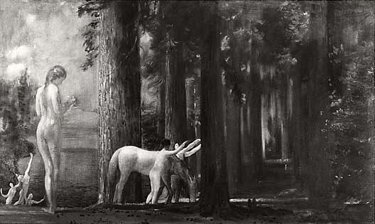 The Edge Of The Redwood Forest, (painting) — Arthur B. Davies
