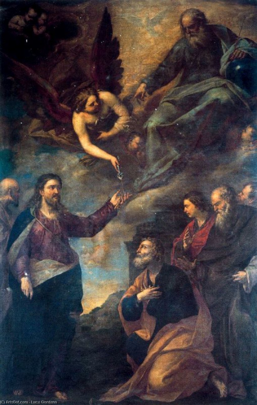 Meeting Of Saints Peter And Paul Led To The Martyrdom — Luca Giordano
