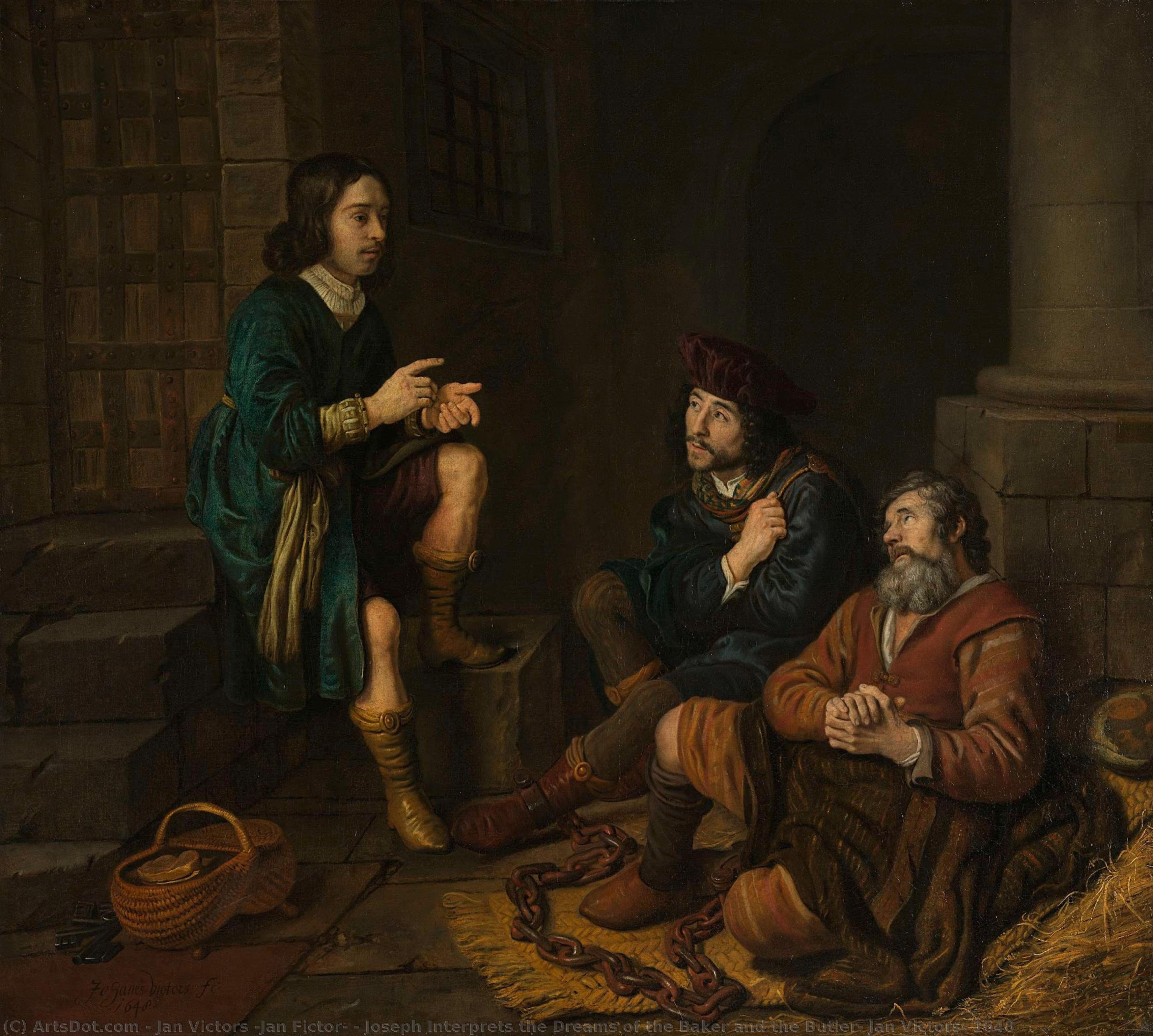 Joseph Interprets The Dreams Of The Baker And The Butler, Jan Victors, 1648 — Jan Viktor