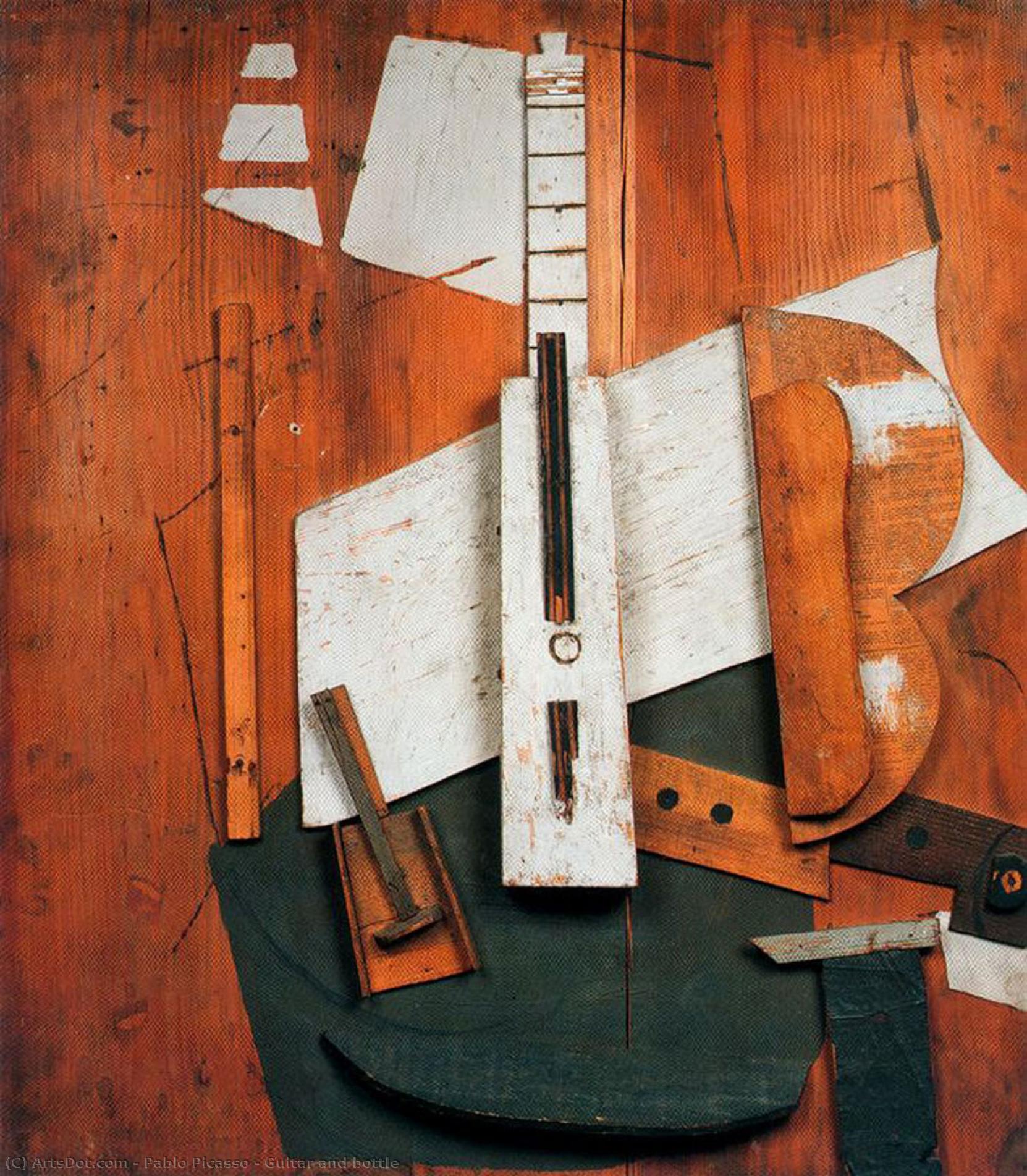 Guitar And Bottle — Пабло Пикасо