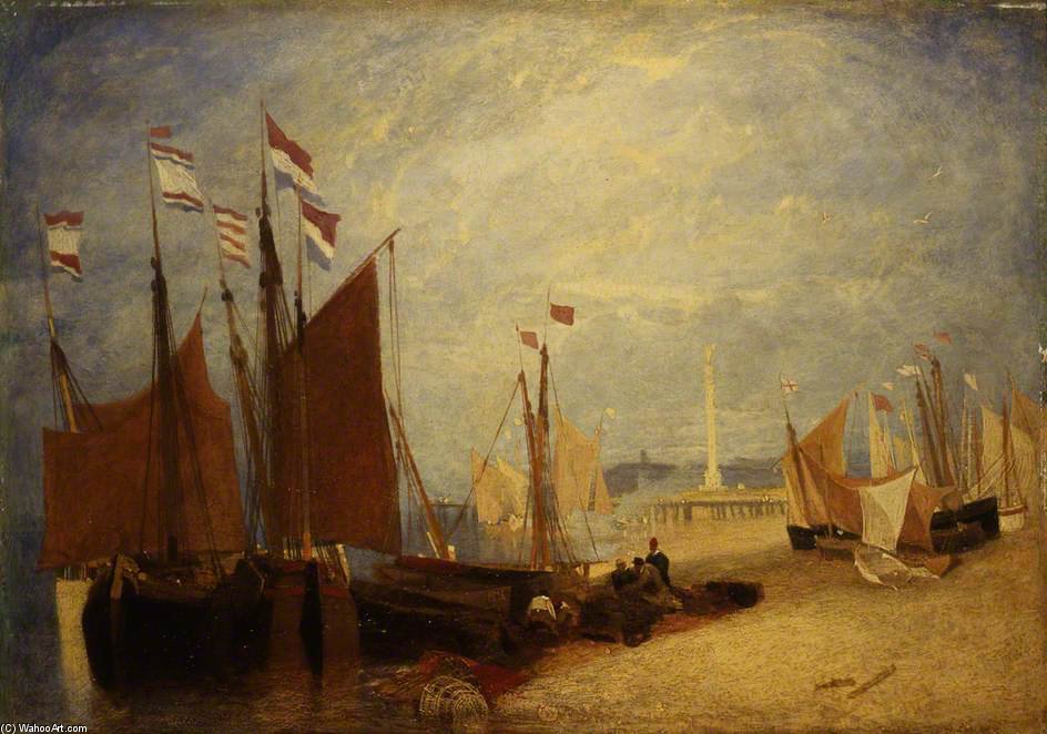Dutch Boats Off Yarmouth, Prizes During The War — John Sell Cotman