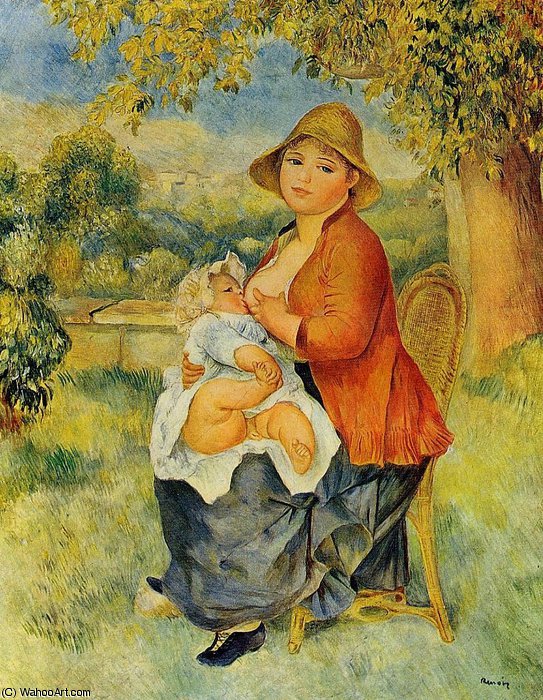 Maternidad (mujer Amamantando A Su Hijo) — Pierre-auguste Renoir