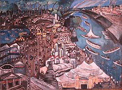 Festivities In Gorky Park In Moscow — David Davidovich Burliuk