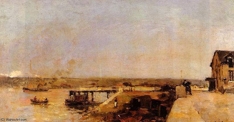 Port Scene Rouen — Albert-charles Lebourg