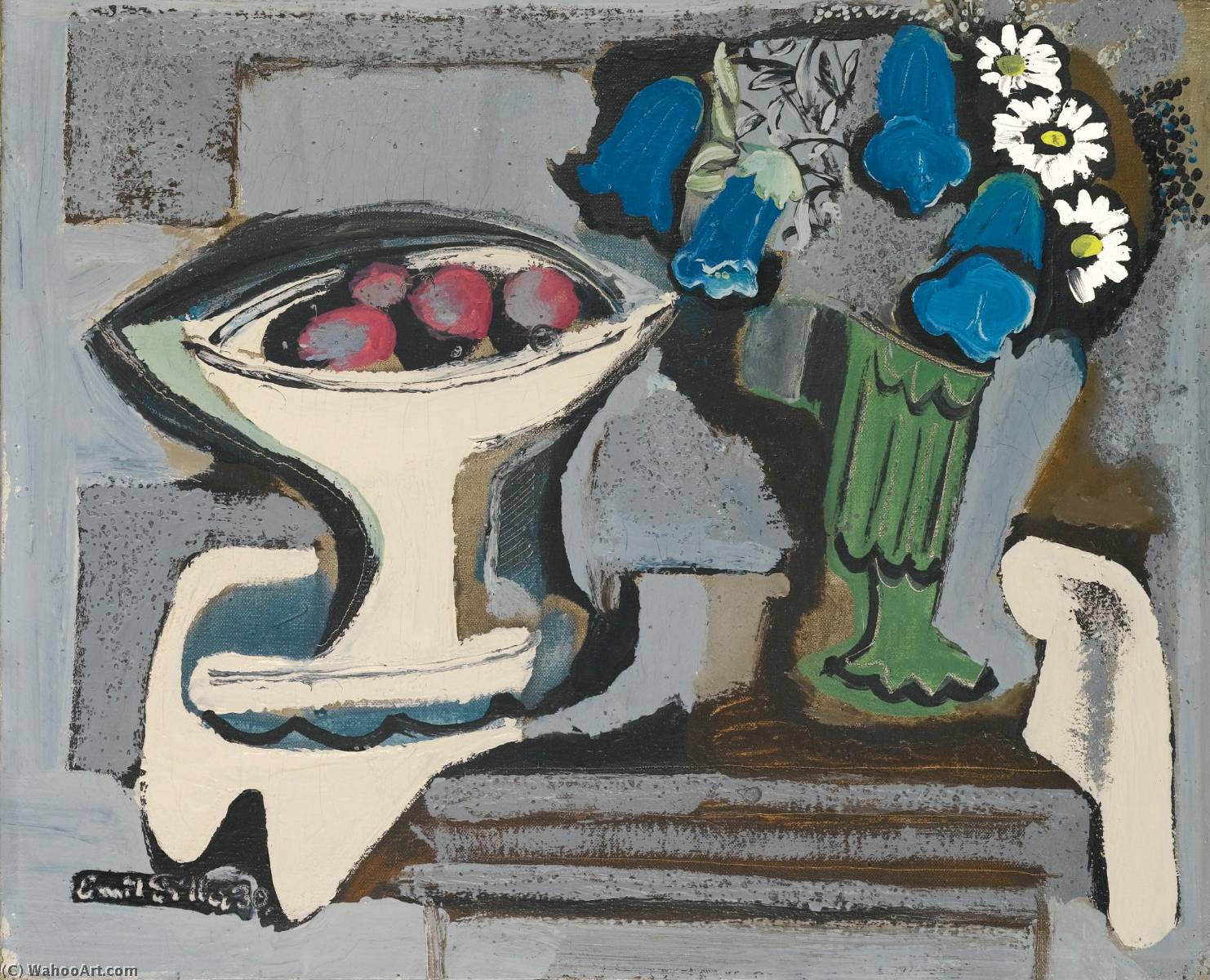 Still Life With Fruit And Flowers — Emil Filla