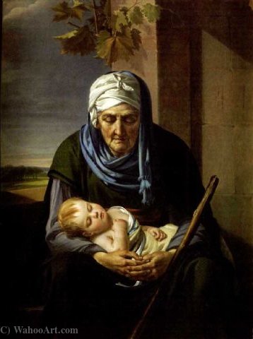 The Sleep Of Childhood And Old Age — Marie Guillemine Benoist (marie Guillemine De Laville Leroux)